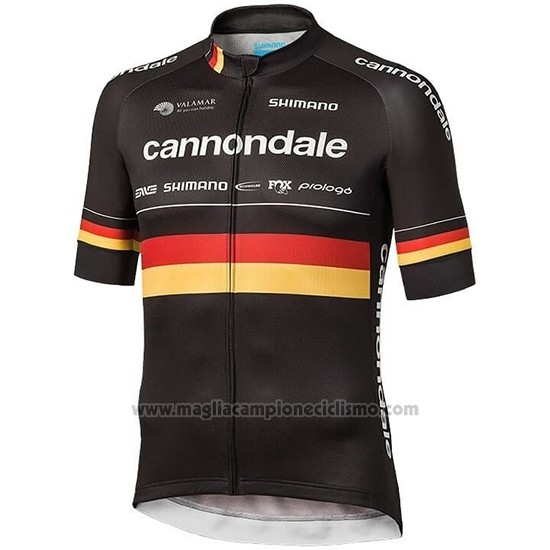2019 Abbigliamento Ciclismo Cannondale Shimano Campione Germania Manica Corta e Salopette